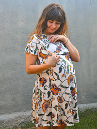 Vestido Maternal y Lactancia Blanco – Mitima - Main Image