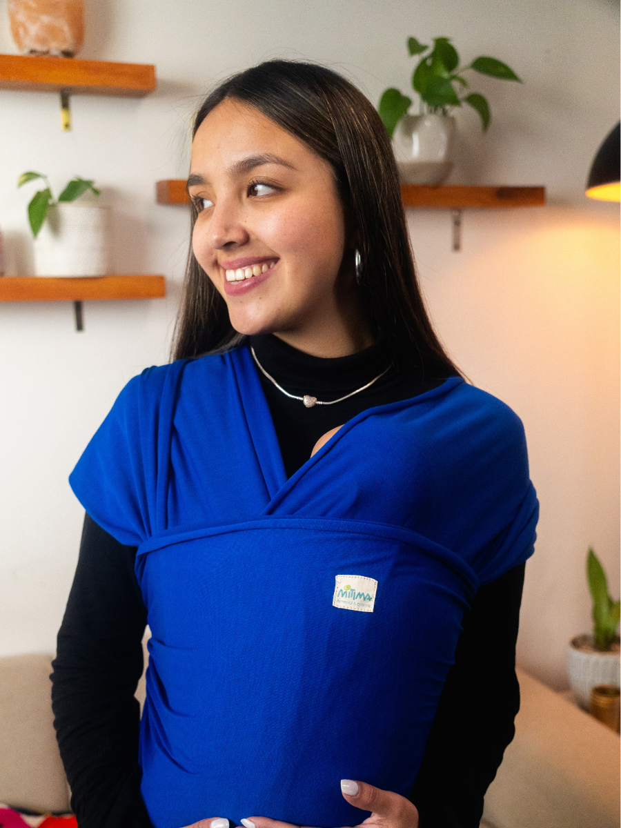 FULAR APEGO ALGODÓN PORTEO PORTABEBE FULAR AZULINO