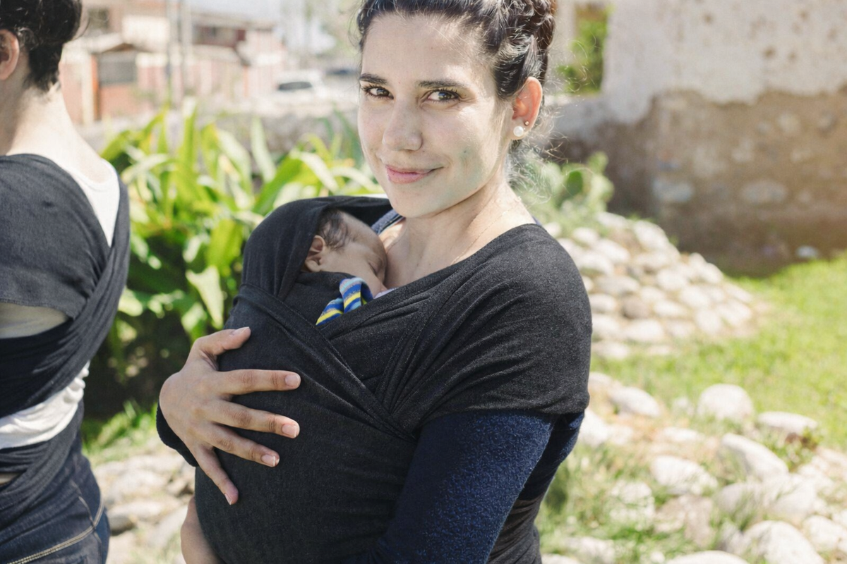 FULAR APEGO ALGODÓN PORTEO PORTABEBE FULAR GRIS MARENGO