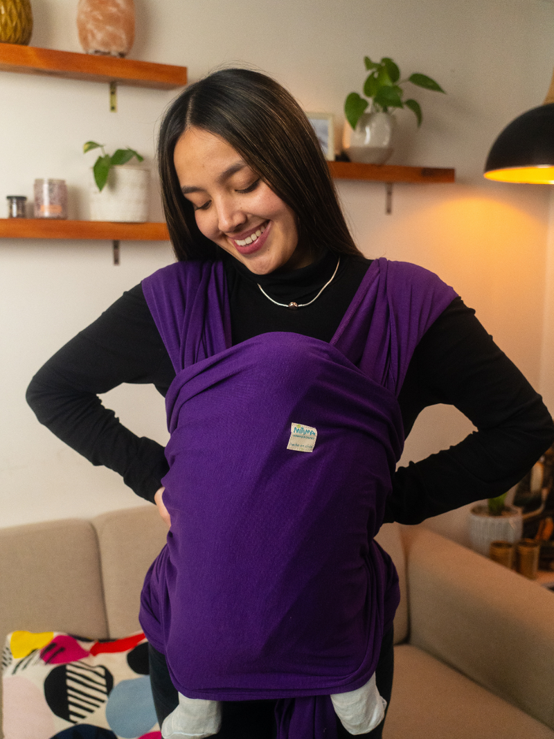 Fular Portabebe , porteo seguro, fular Morado