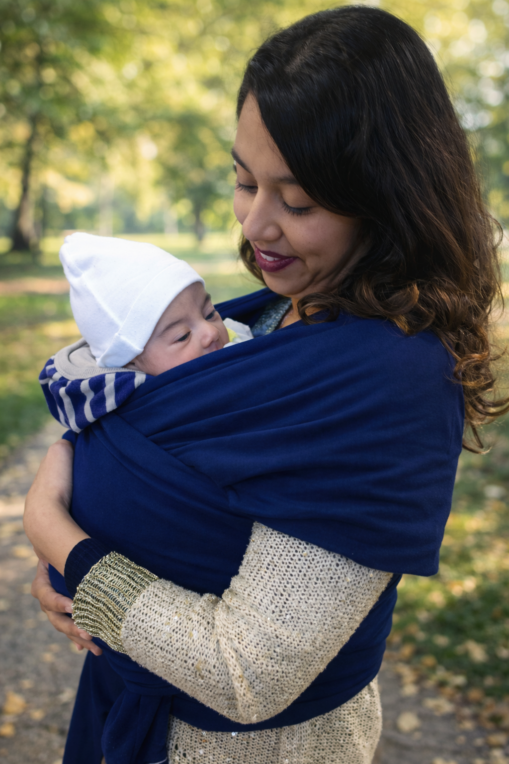 Portabebé Fular Azul Marino