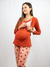 Pijama Maternal y Lactancia Damasco