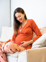 Pijama Maternal y Lactancia Damasco
