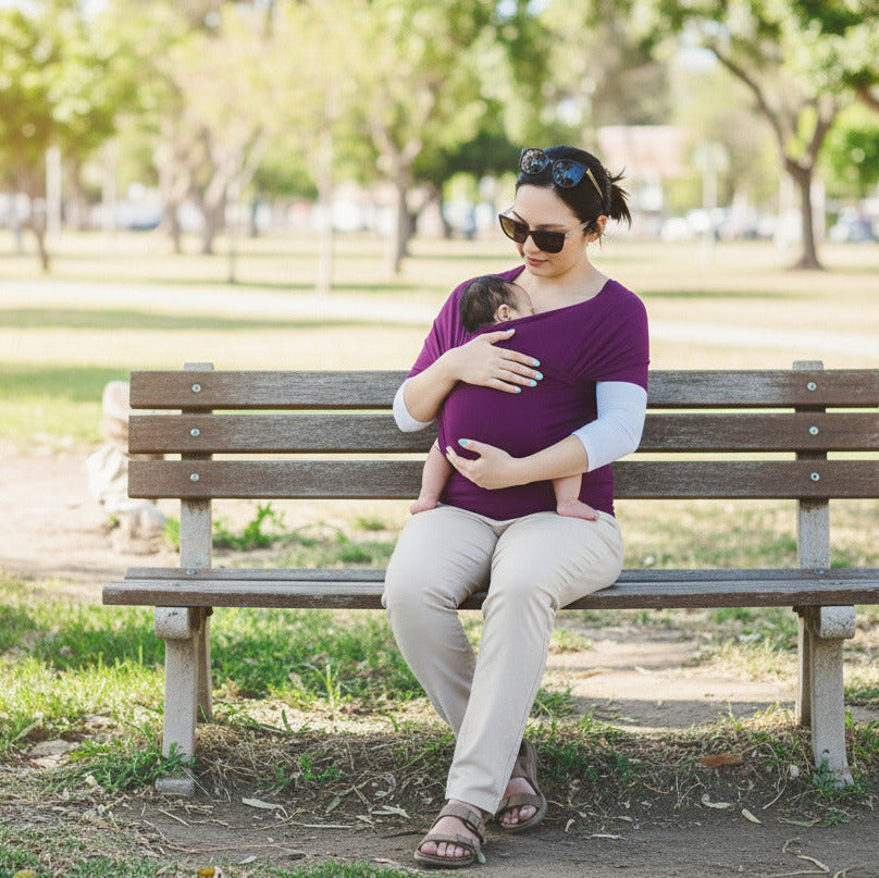 Fular Morado apego porteo
