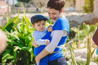 FULAR APEGO ALGODÓN PORTEO PORTABEBE FULAR GRIS AZULINO