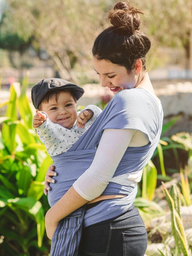 FULAR APEGO ALGODÓN PORTEO PORTABEBE FULAR GRIS